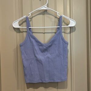 Purple crop top tank